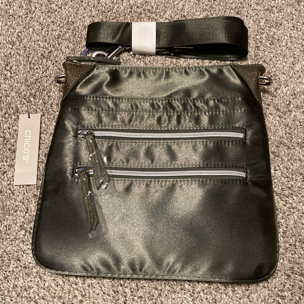 New Chico’s Suzie dark gray Crossbody Bag